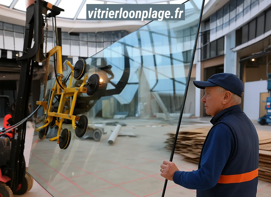 Remplacement de vitrine magasin Loon-Plage